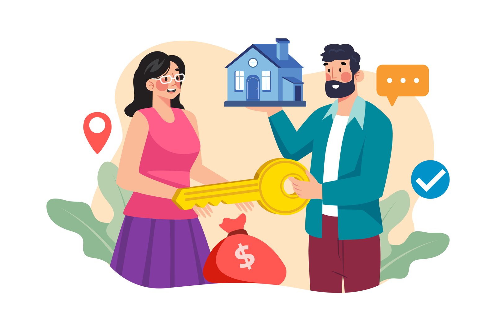 Business financial consultation illustration